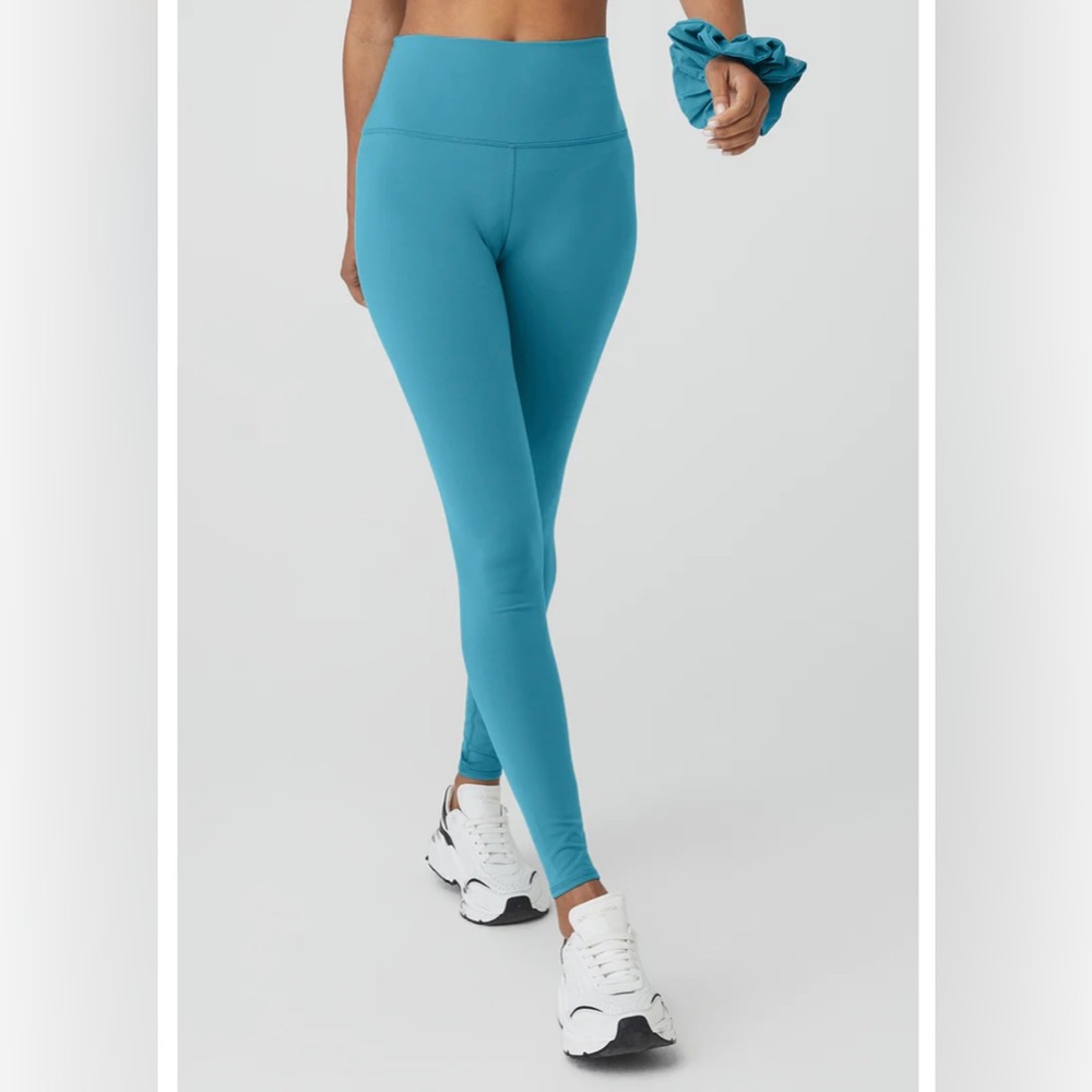 alo airbrush leggings blue splash